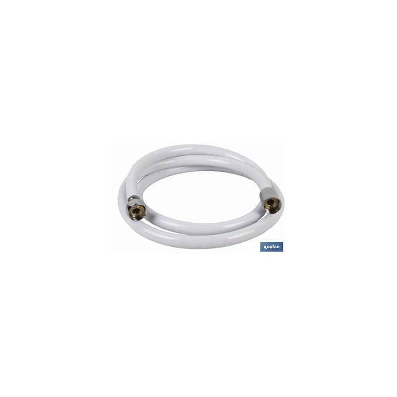 foto del prodotto flessibile doccia in pvc ottone colore bianco 1,5 m