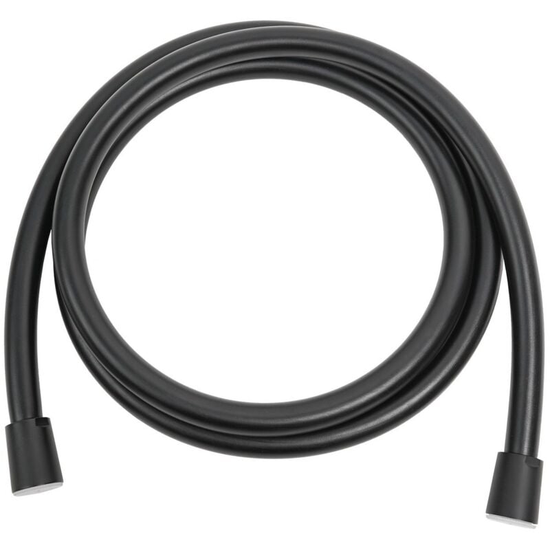 foto del prodotto flessibile doccia pvc nero opaco liscio 175 cm tubo doccino