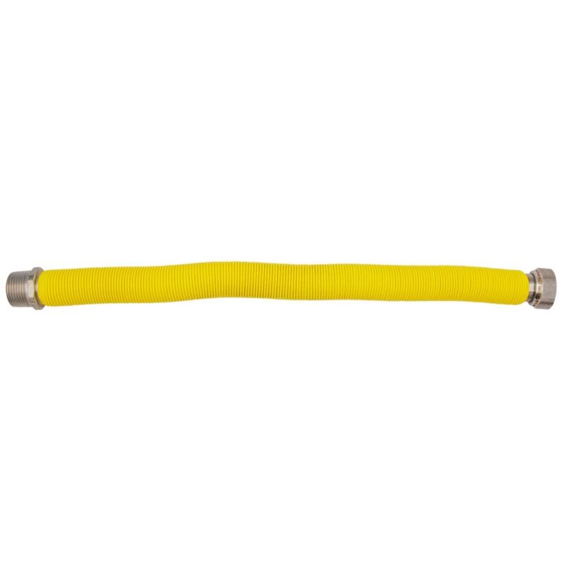 foto del prodotto flessibile estensibile 1 mf 220 420 mm per allacciamento caldaia gas rivestito in polietilene giallo 00000016141