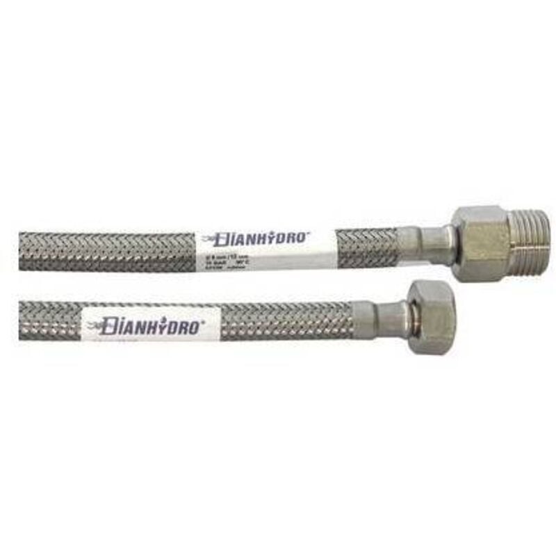 foto del prodotto flessibile per acqua in acciaio inox 3/8x3/8 m/f - 25 cm