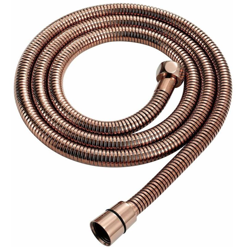 foto del prodotto flessibile per doccia flessibile per doccia in rame antico retr da 150 cm flessibile per doccia in ottone oro rosa