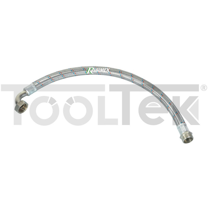 foto del prodotto flessibile tubo acciaio inox intrecciato 70cm raccordo 1 ribimex