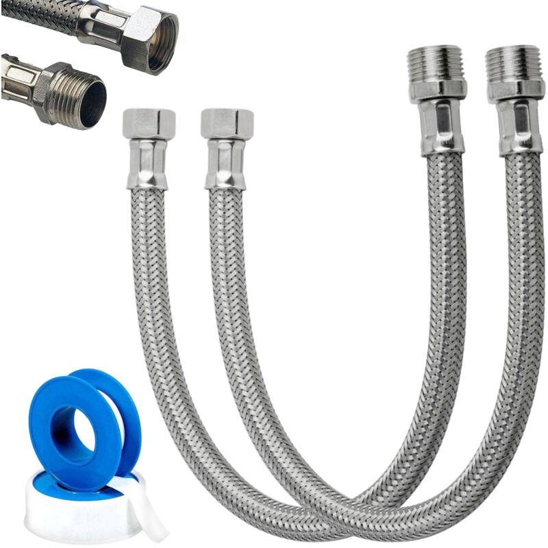 foto del prodotto flessibile tubo acqua m f 1 2 40cm 2pz