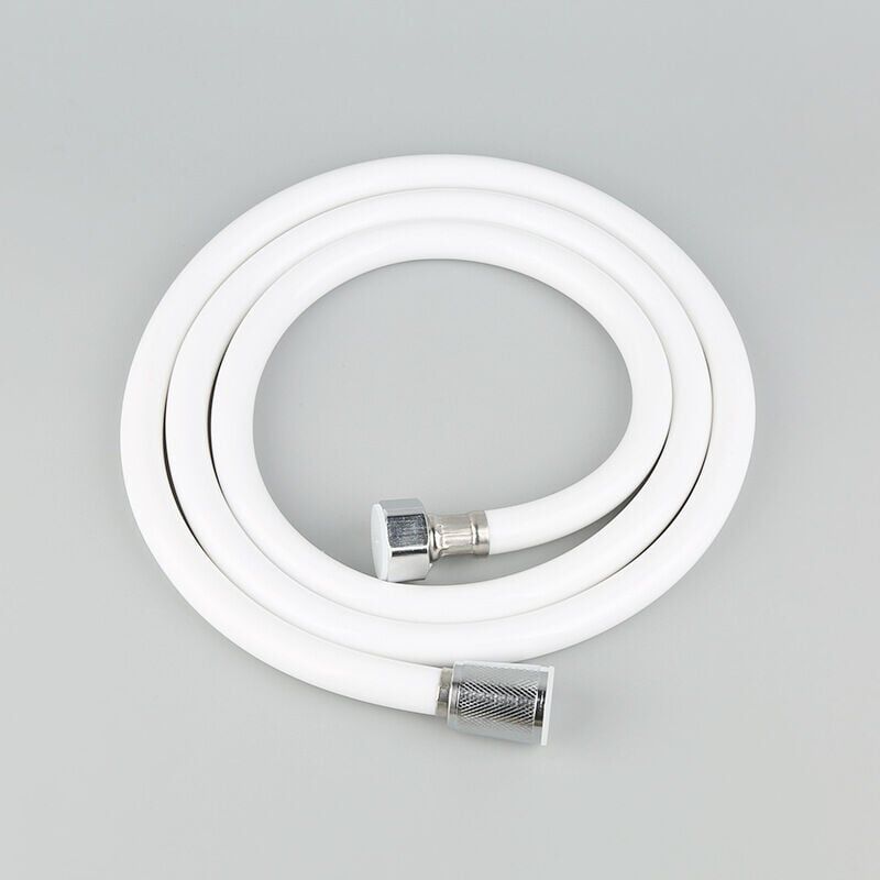 foto del prodotto flessibili doccia flessibile doccia in silicone, resistente alle alte temperature e alle perdite d acqua, anti piega e antigroviglio bianco