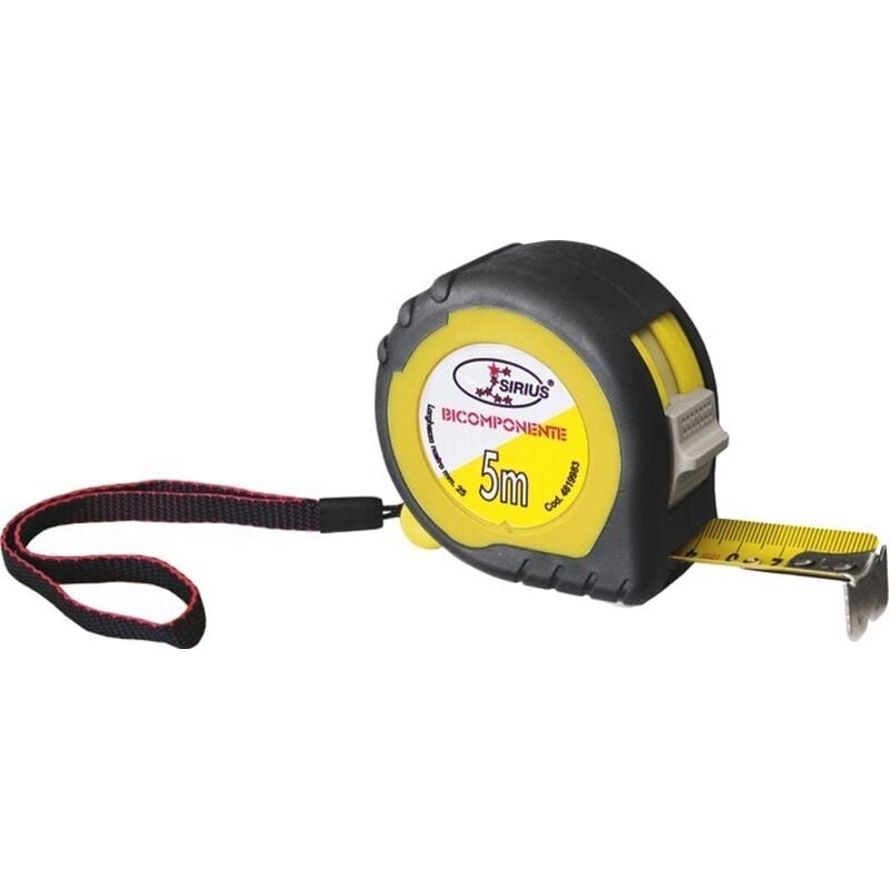 foto del prodotto flessometro bicomponente sirius mt5 mm19 nastro acciaio verniciato metro