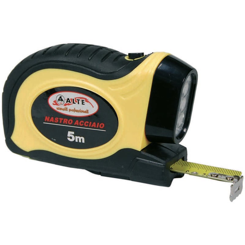 foto del prodotto flessometro sole con luce a led mt.5 nastro mm.19h.