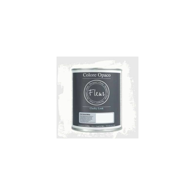 foto del prodotto fleur chalky colore opaco effetto gesso 750 ml f02 snow white
