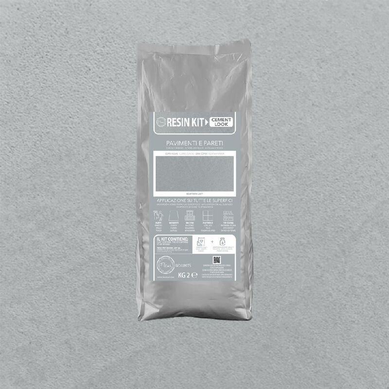 foto del prodotto fleur kit resina cemento in polvere per pavimenti pareti piastrelle formato 2 kg colore new york loft