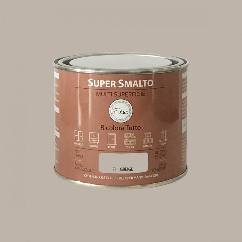 foto del prodotto fleur super smalto multi superficie 375ml f11 greige