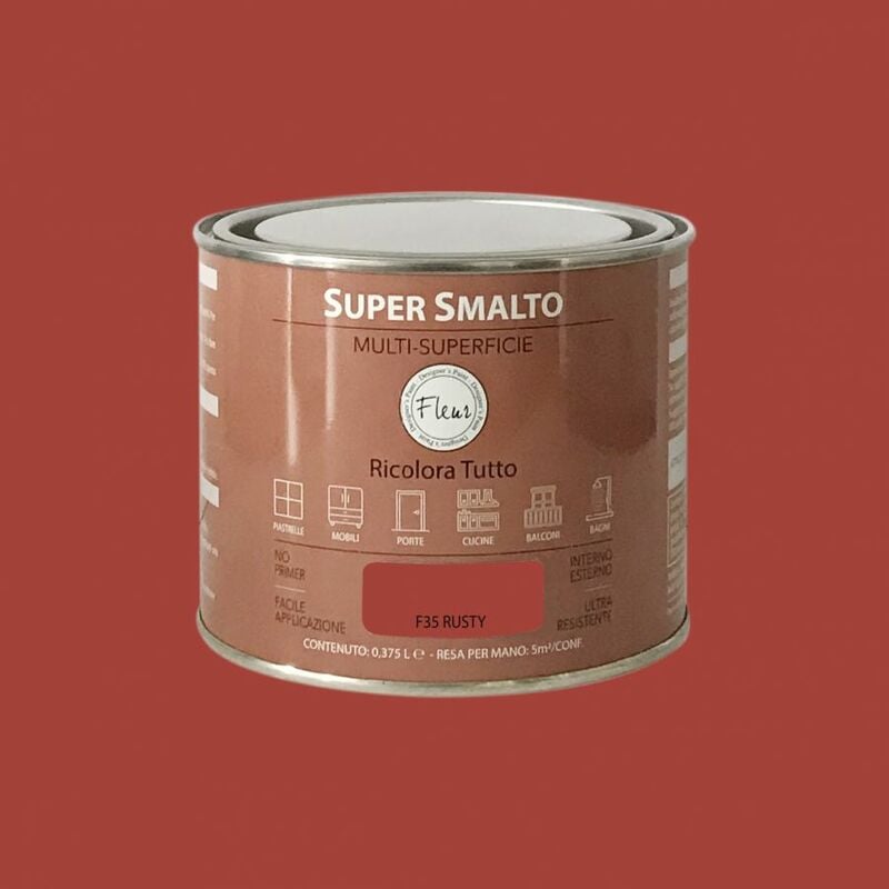 foto del prodotto fleur super smalto multi superficie 375ml f35 rusty