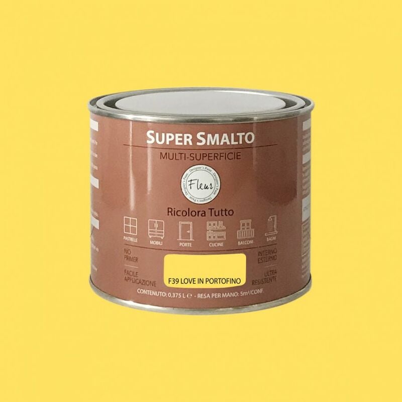 foto del prodotto fleur super smalto multi superficie 375ml f39 love in portofino