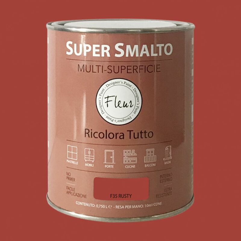 foto del prodotto fleur super smalto multi superficie 750ml f35 rusty