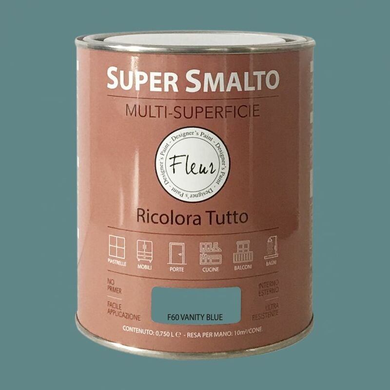 foto del prodotto fleur super smalto multi superficie 750ml f60 vanity blu