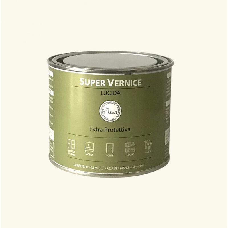 foto del prodotto fleur vernice di finitura trasparente finish monocomponente finitura lucida formato 375 ml