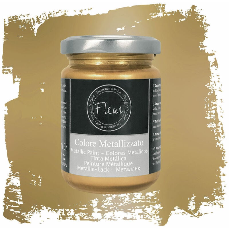 foto del prodotto fleur vernice metallizzata colore metallico ad acqua interno esterno colore lingotto