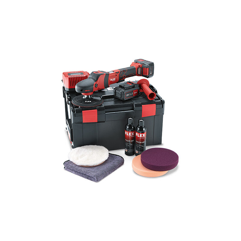 foto del prodotto flex lucidatrice rotativa a batteria pe 150 18.0 ec 5.0 p set 461229
