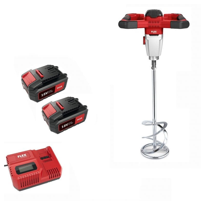 foto del prodotto flex miscelatore mxe 18.0 ec 5.0 set con lama 120 2 batterie 5ah caricatore 495972