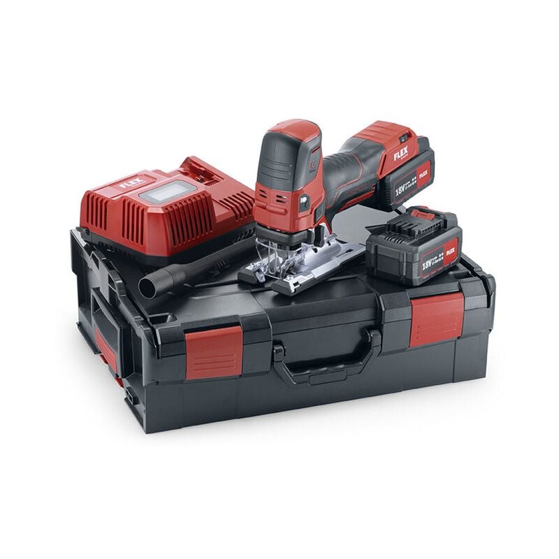 foto del prodotto flex seghetto alternativo 18v js 18.0 ec 5.0 set 2 batterie caricabatterie valigetta accessori 489778