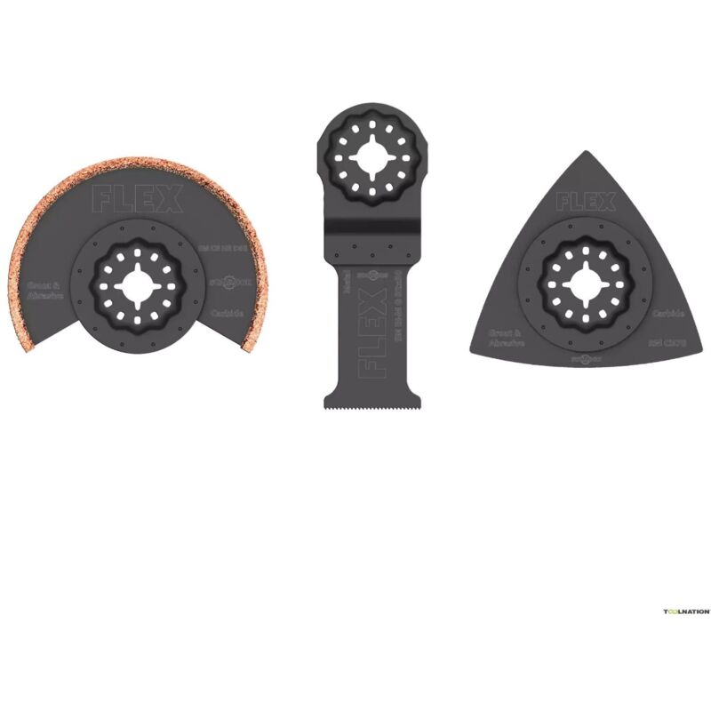 foto del prodotto flex set di 3 lame per sega starlock piastrelle 531056