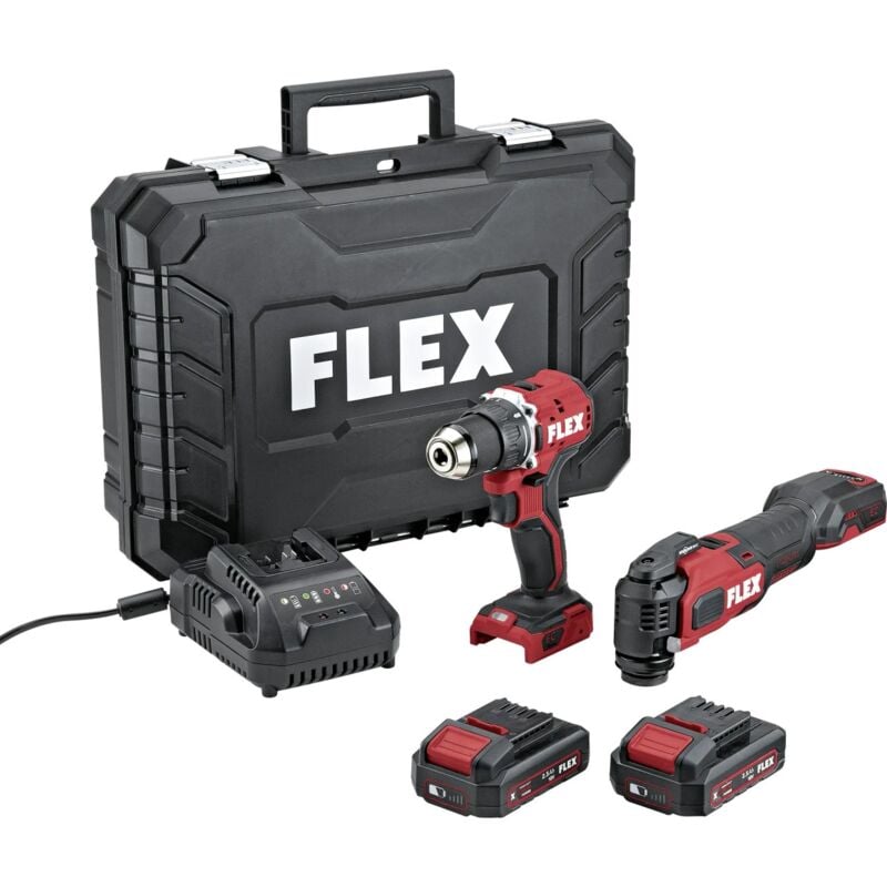 foto del prodotto flex tools set di batterie flex duopack dd ld mt 18 ectc 2,5