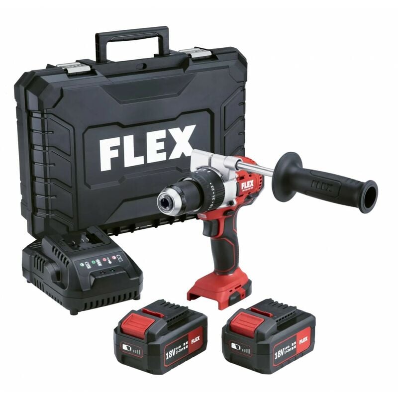 foto del prodotto flex trapano a percussione senza filo pd 2g 18.0 ec fs55bc 5.0 2 velocit 18v 516171 