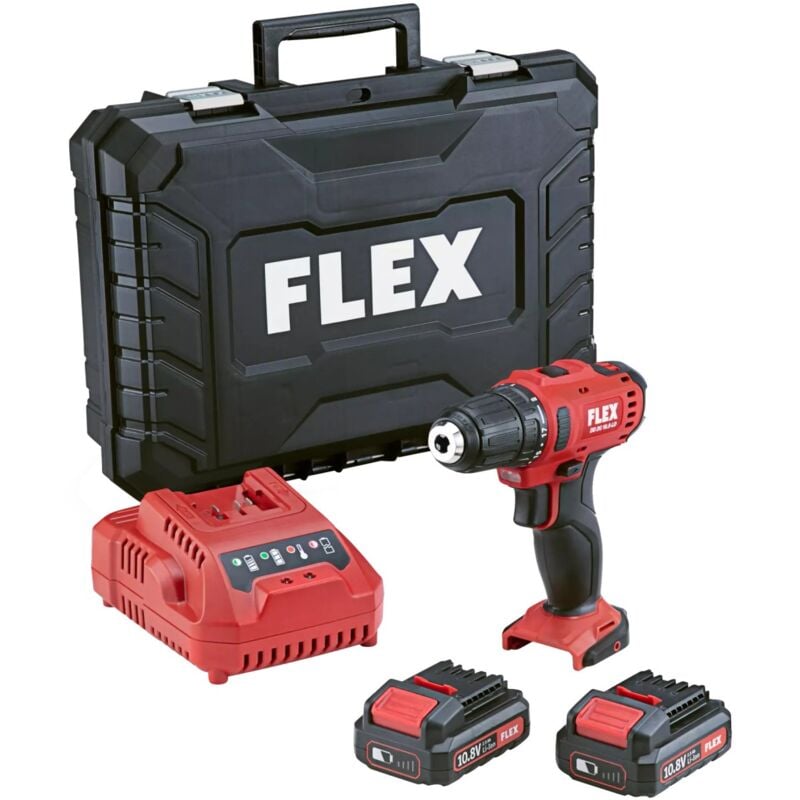 foto del prodotto flex trapano avvitatore a batteria dd 2g 10,8 ldbc 2,5, 2x 2,5 ah e caricabatterie in valigetta