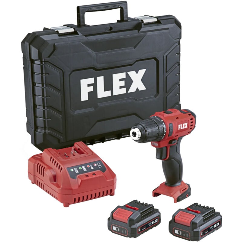 foto del prodotto flex trapano avvitatore a batteria dd2g 12 ldbc 2,5, 2x 2,5 ah e caricabatterie in valigetta