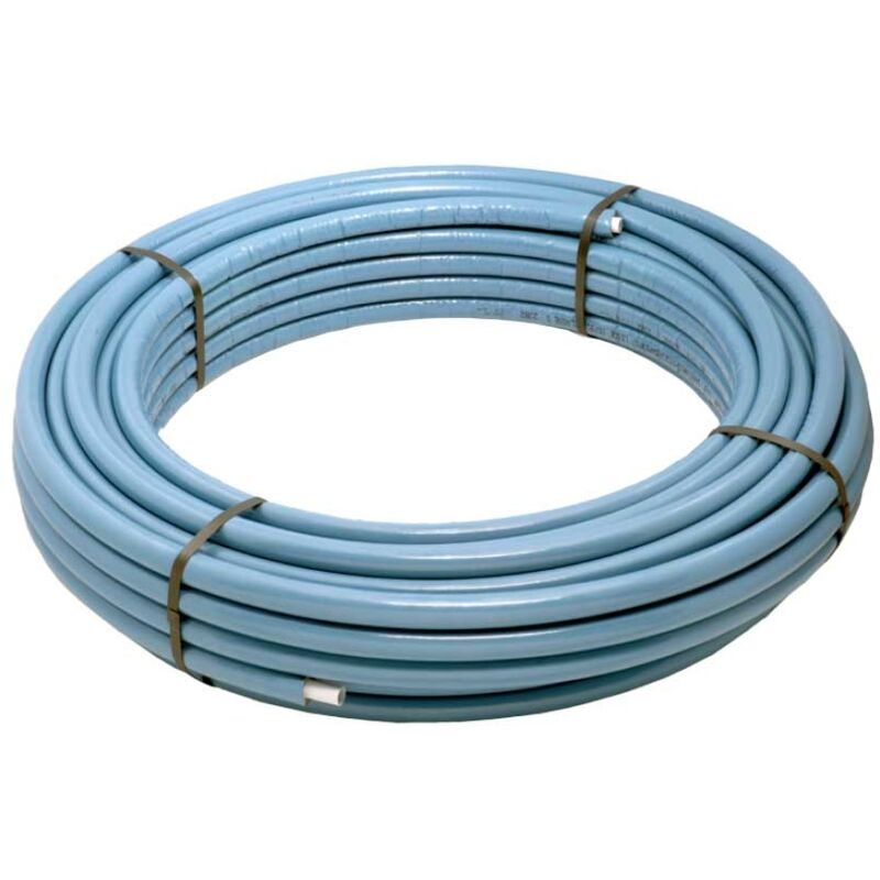 foto del prodotto flexall iso tubo multistrato pe rt ai pe rt preisolato per uso sanitario e riscaldamento 16x2 colore azzurro legge 10 91 prezzo a metro