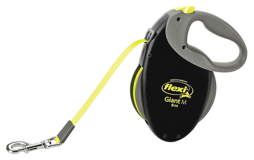 foto del prodotto flexi guinzaglio giant "m" 8 mt nero/neon