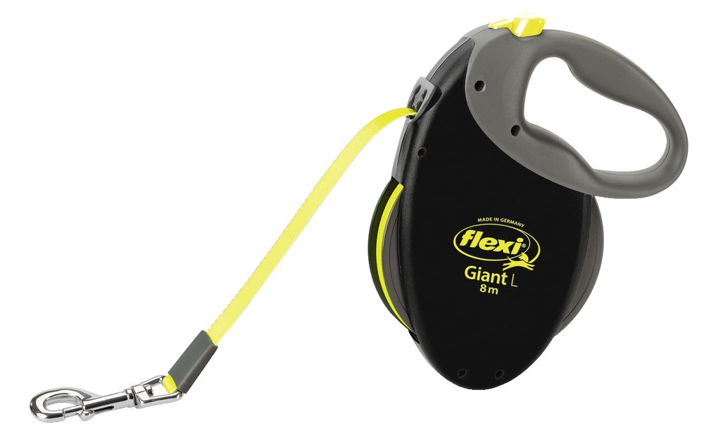 foto del prodotto flexi guinzaglio giant quot l quot 8 mt nero neon