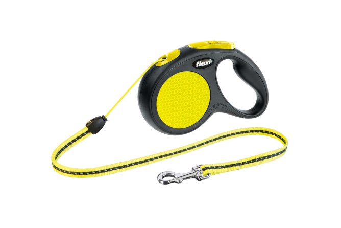 foto del prodotto flexi guinzaglio new classic neon corda quot m quot 5 mt nero/giallo fluo