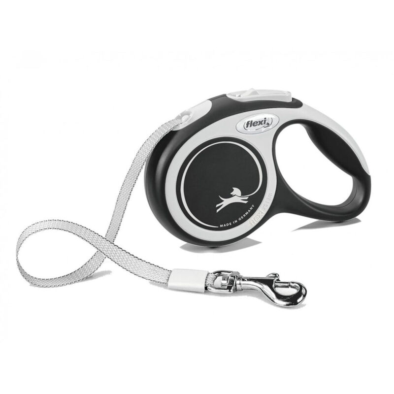 foto del prodotto flexi guinzaglio per cani new comfort nero black taglia xs 3 m 