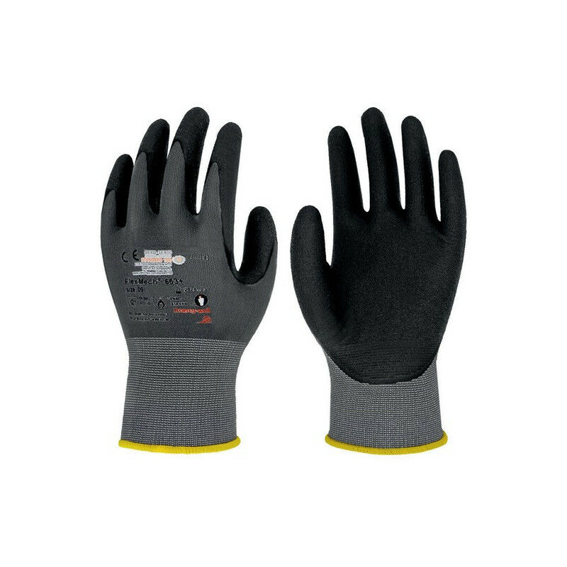 foto del prodotto flexmech gloves 663 dimensioni 8 grigio nero en420.e388. end407 psa ii honeywell di 10