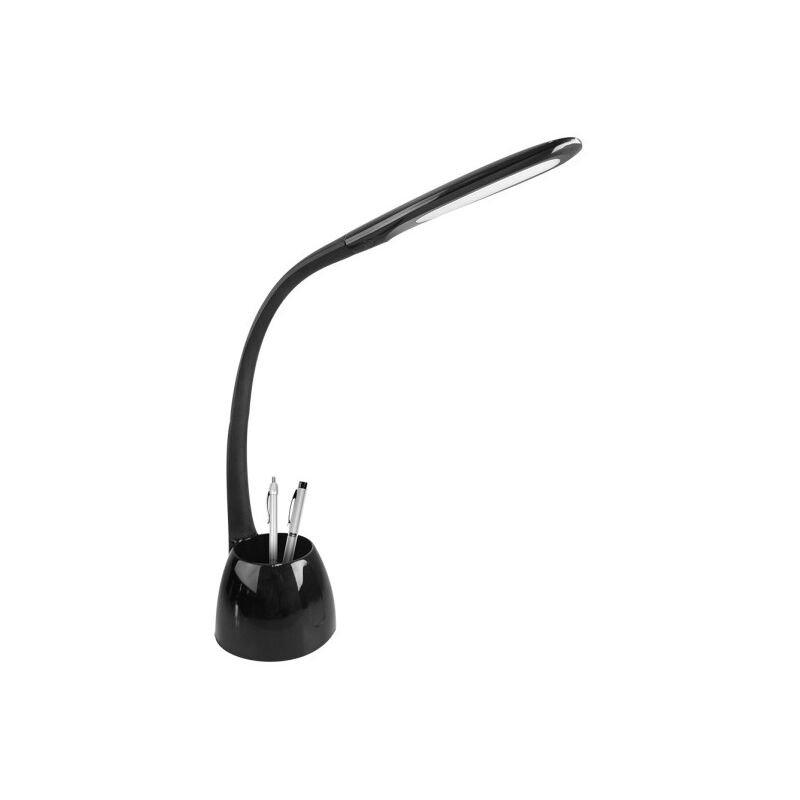 foto del prodotto flexo cobain nero 8w 595lm 5000k reg.inten.tactil portamatite flessibile orientabile 40x11,5x22,5 cm - fabrilamp