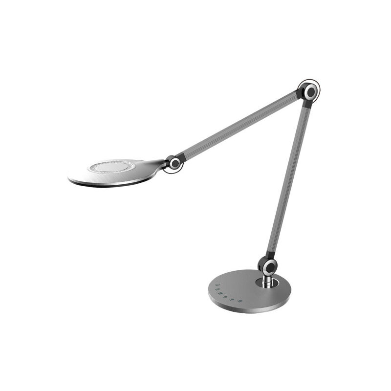 foto del prodotto flexo miro silver 9w 630lm 3000 4500 6000k articolabile reg.intens. memoria regx20,1x20,1cm