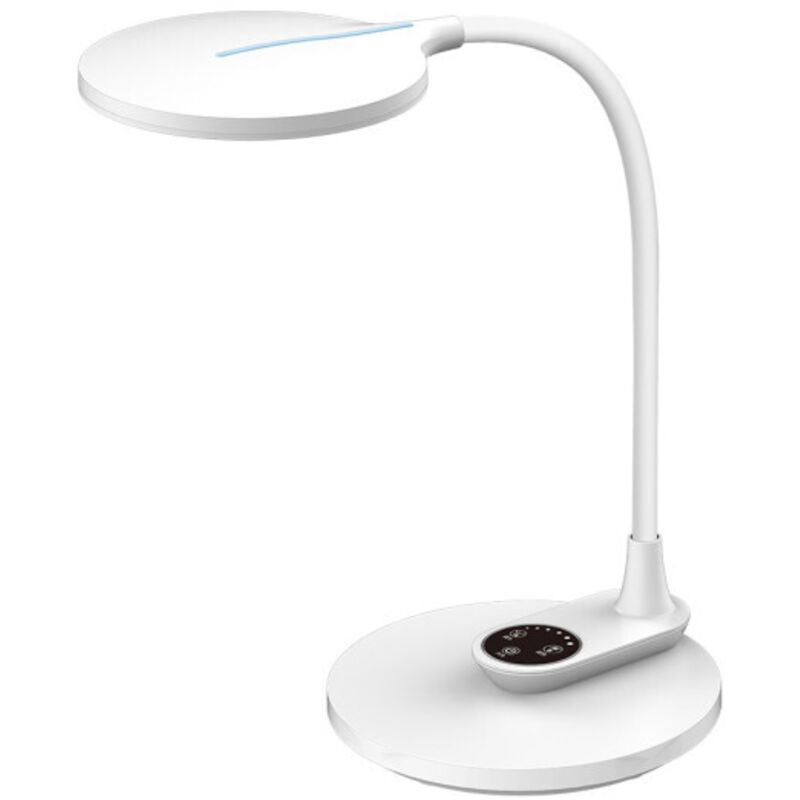 foto del prodotto flexo murillo blanc 10w 790lm 3000 4500 6000k base duo reg.intensity memory 38,1x17x28,8 cm fabrilamp