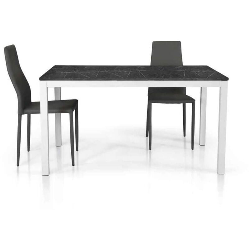 foto del prodotto flick tavolo effetto marmo allungabile 120 x 80