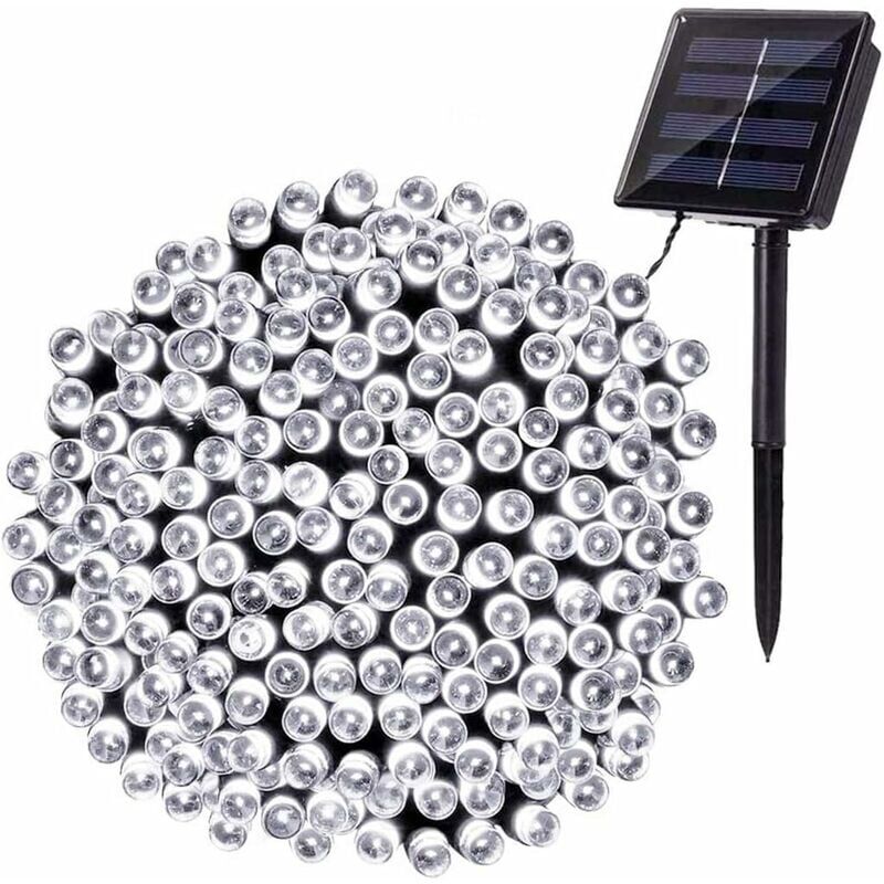 foto del prodotto flkwoh stringa di luci solari da esterno, 22 metri con 200 led, impermeabile, 8 modalit di illuminazione, perfetta per la decorazione del giardino,