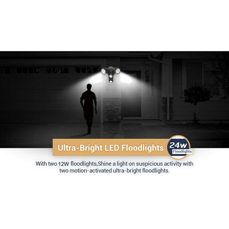 foto del prodotto floodlight cam la videocamera di sicurezza con hd, audio bidirezionale e allarme acustico compatibile con alexa