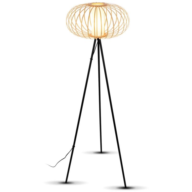 foto del prodotto floor light, bamboo nature, escl. 1xe27 max.10w
