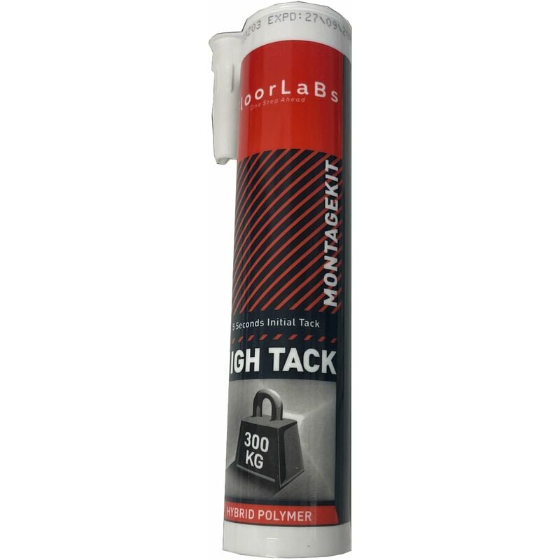 foto del prodotto floorlabs adesivo superpotente 290ml a polimeri ibridi, presa 5 secondi fino a 300kg per pareti e battiscopa 