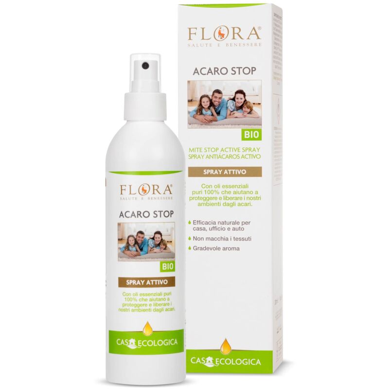 foto del prodotto flora acaro stop casa ecologica bio icea 200 ml efficacia naturale per casa, ufficio e auto non macchia i tessuti