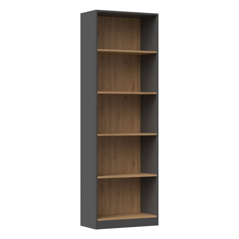 foto del prodotto florence libreria a 5 ripiani dimensioni 182x60x30 cm libreria contenitore