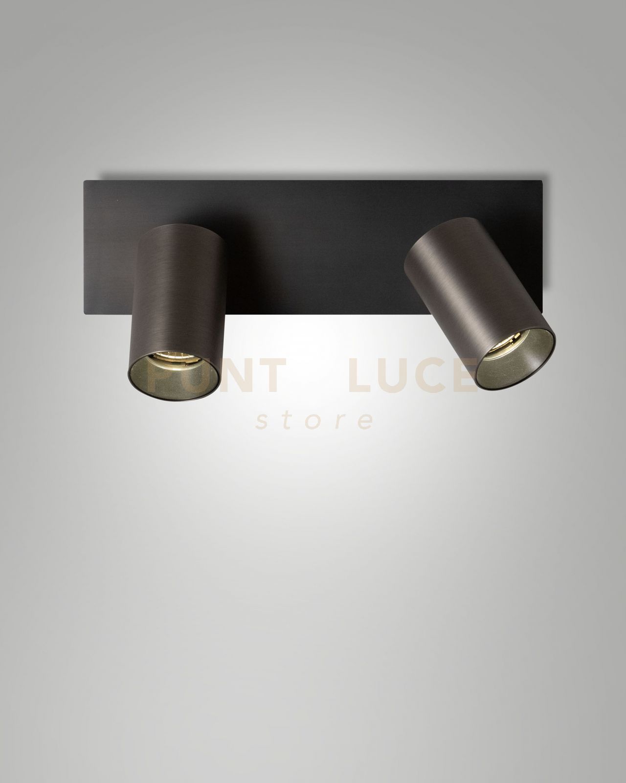 foto del prodotto flores spot 2 luci canna di fucile orientabile attacco gu10