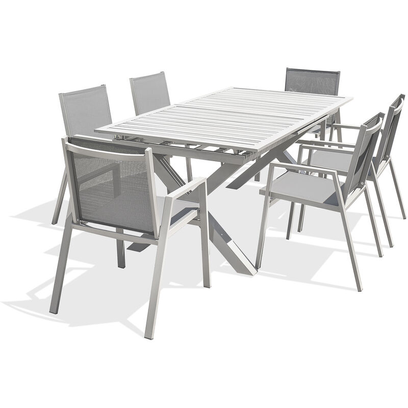 foto del prodotto floride - set da pranzo da giardino 6 posti in alluminio - dcb garden