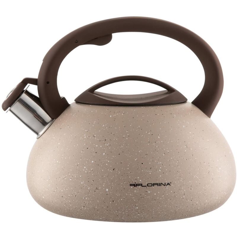 foto del prodotto florina bollitore acqua 2,5 l i bollitore da fornello lava i manico in silicone i fischio automatico i per fornelli a induzione, gas, elettrici i