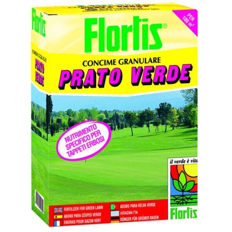 foto del prodotto flortis 2kg concime granulare per prato verde