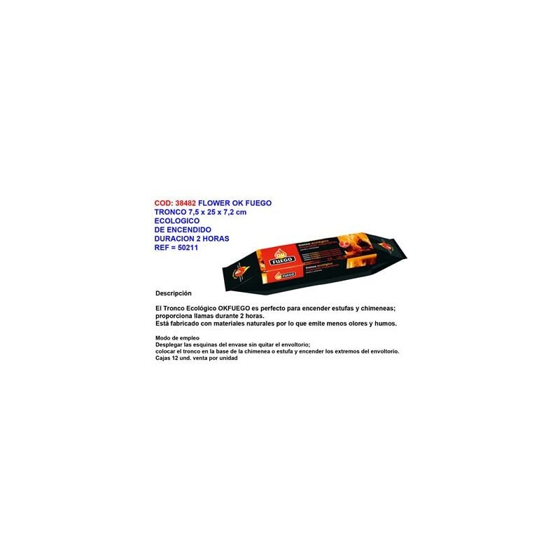foto del prodotto flower fiore di fuoco ecologico 7,2x25x7,2 cm acceso dura 2 ore
