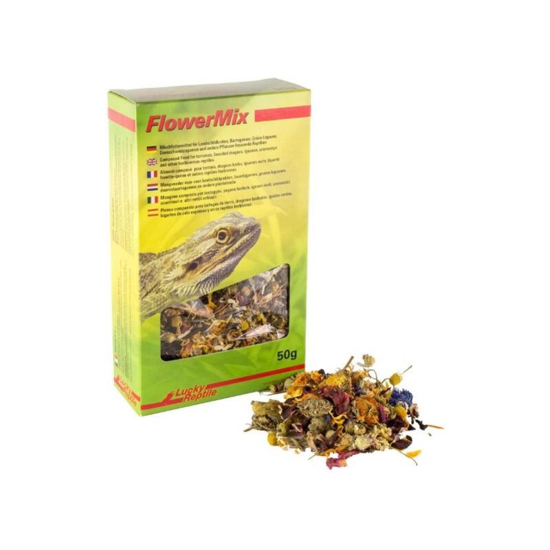 foto del prodotto flower mix 50gr mangime a base di fiori secchi per rettili erbivori e onnvori lucky reptile