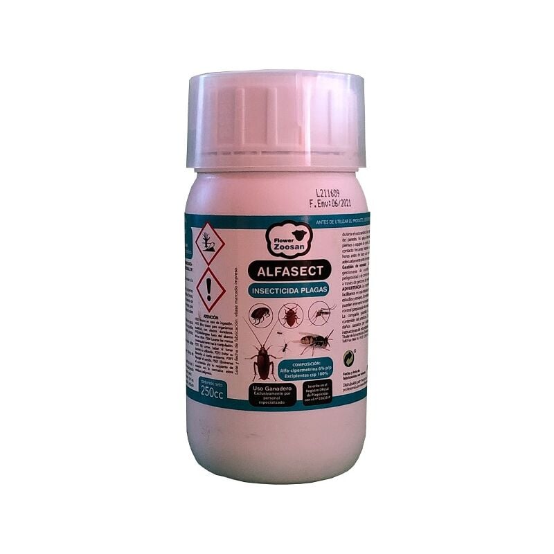 foto del prodotto flower zoosan alfasect insecticid per parassiti, uso del bestiame, 250 ml